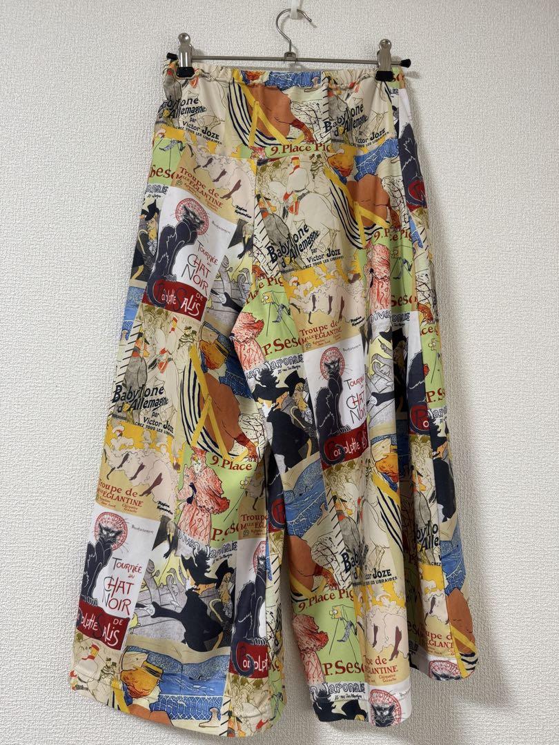 アートプリント キュロットパンツ マルチカラー