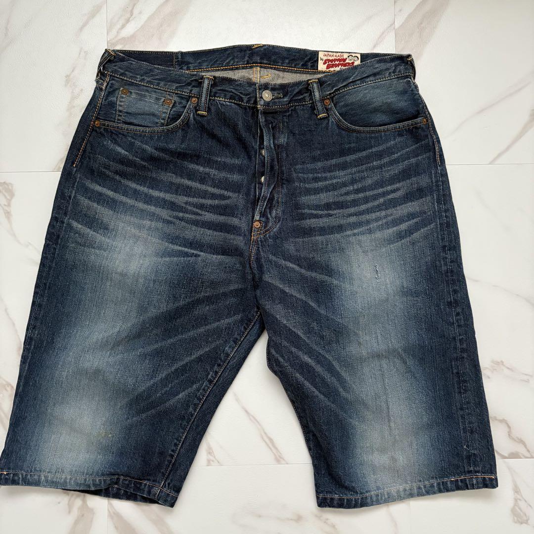 希少サイズ✨️W40 EVISU ハーフ パンツ 大黒 白 デニム - メルカリ