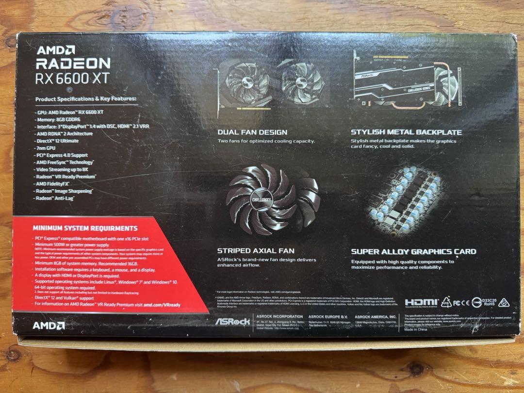 グラフィックボード・グラボ・ビデオカード ASROCK RX 6600XT Challenger AMD RADEON