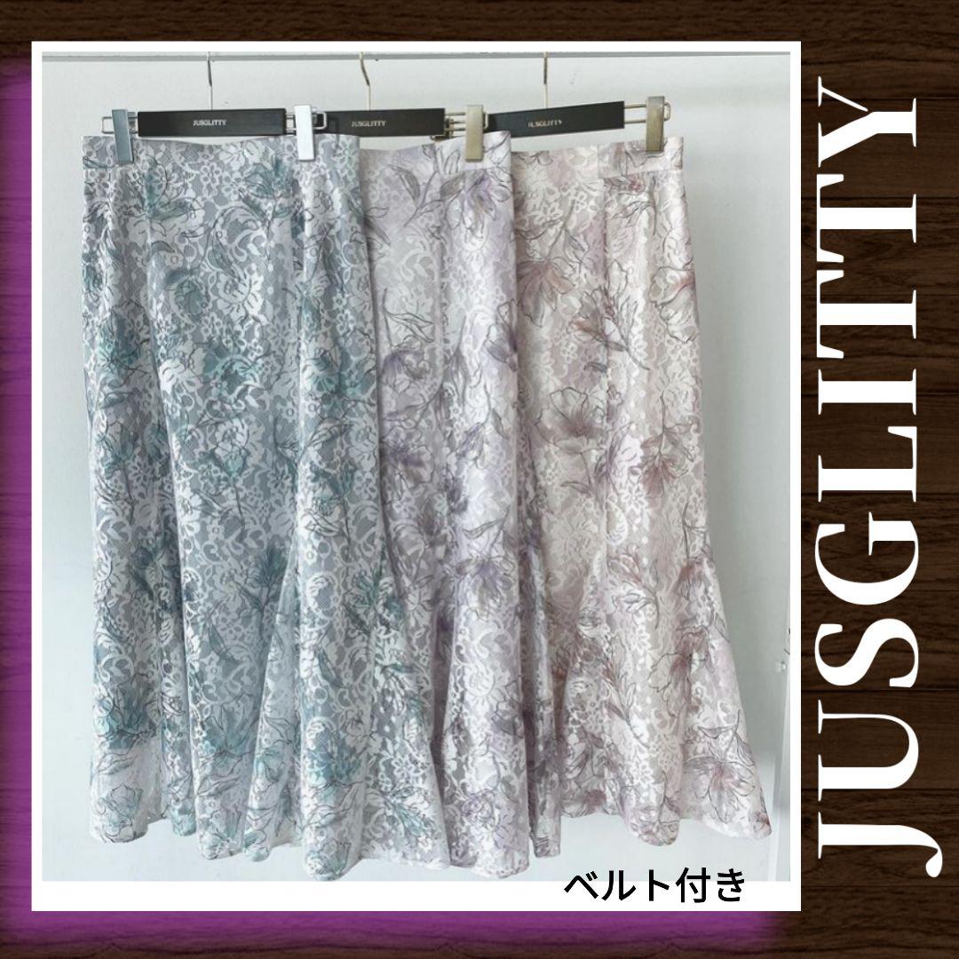 日本製人気 2点セット 新品 ヘムフレアレースプリントスカート 9qDwG-m13532681246 JUSGLITTY 好評大人気