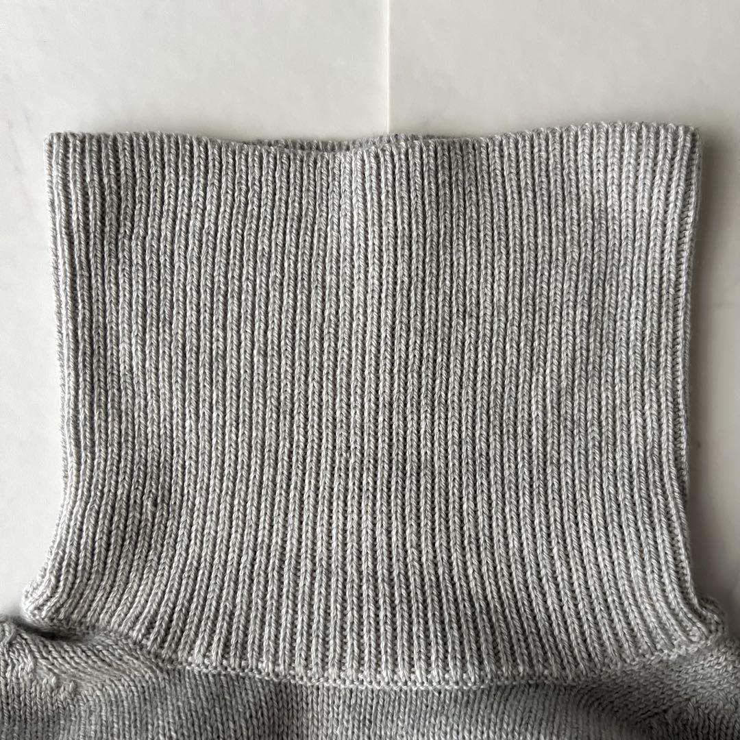 HEUGN MARTIN TURTLE NECK ニットカシミヤ ライトグレー2