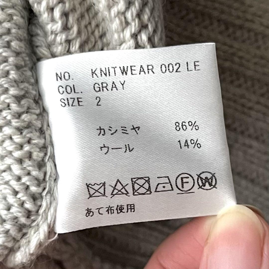 HEUGN MARTIN TURTLE NECK ニットカシミヤ ライトグレー2