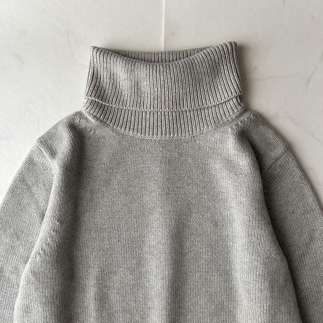 HEUGN MARTIN TURTLE NECK ニットカシミヤ ライトグレー2