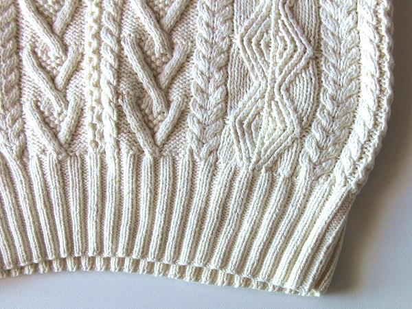 希少 ビンテージ ラルフローレン HAND KNIT コットン ケーブルニット