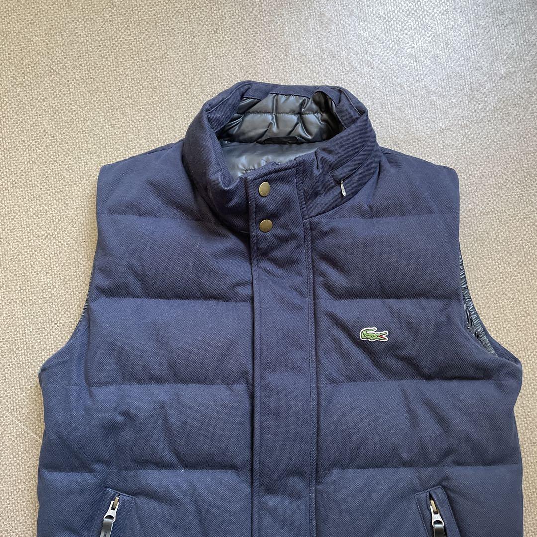 【美品】LACOSTE ダウンベスト50/4 Lサイズ フード内蔵