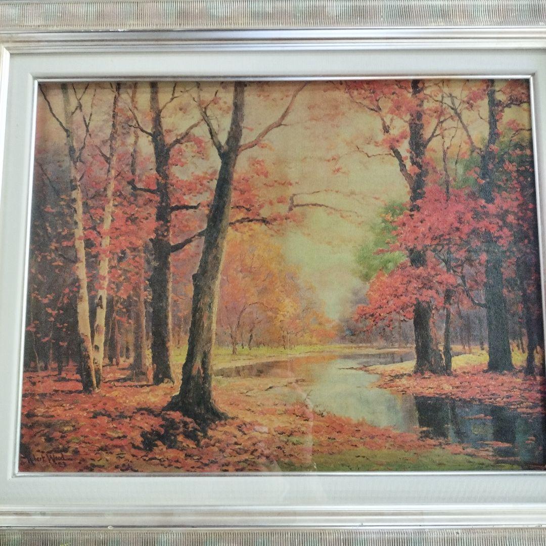 送料 無料 通販ホビー・楽器・アート - 秋の風景 油彩画