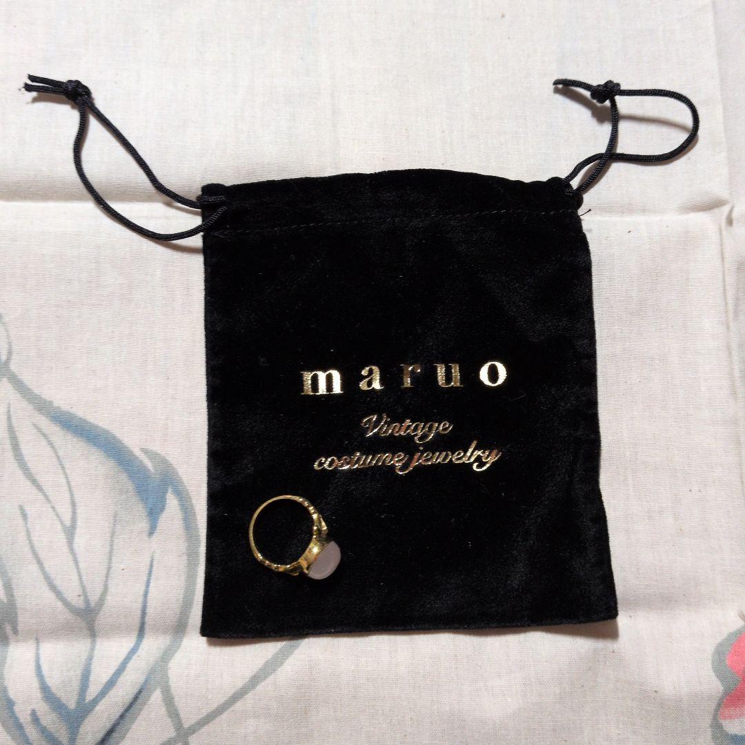 未使用 maruo vintage ローズクォーツ ゴールドリング 未使用 maruo vintage ローズクォーツ ゴールドリング