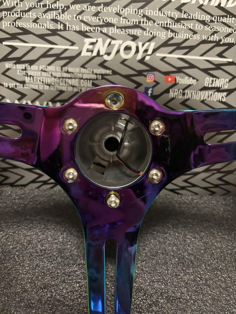 NRG   350mm ステアリング 白