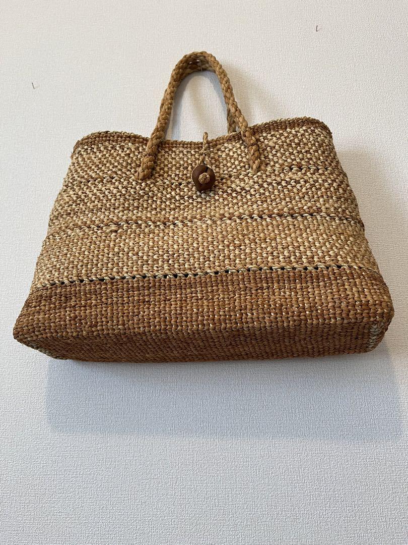 ヒロロ細工　伝統工芸品　バッグ　手提げ　カゴバッグ　伝統工芸士制作