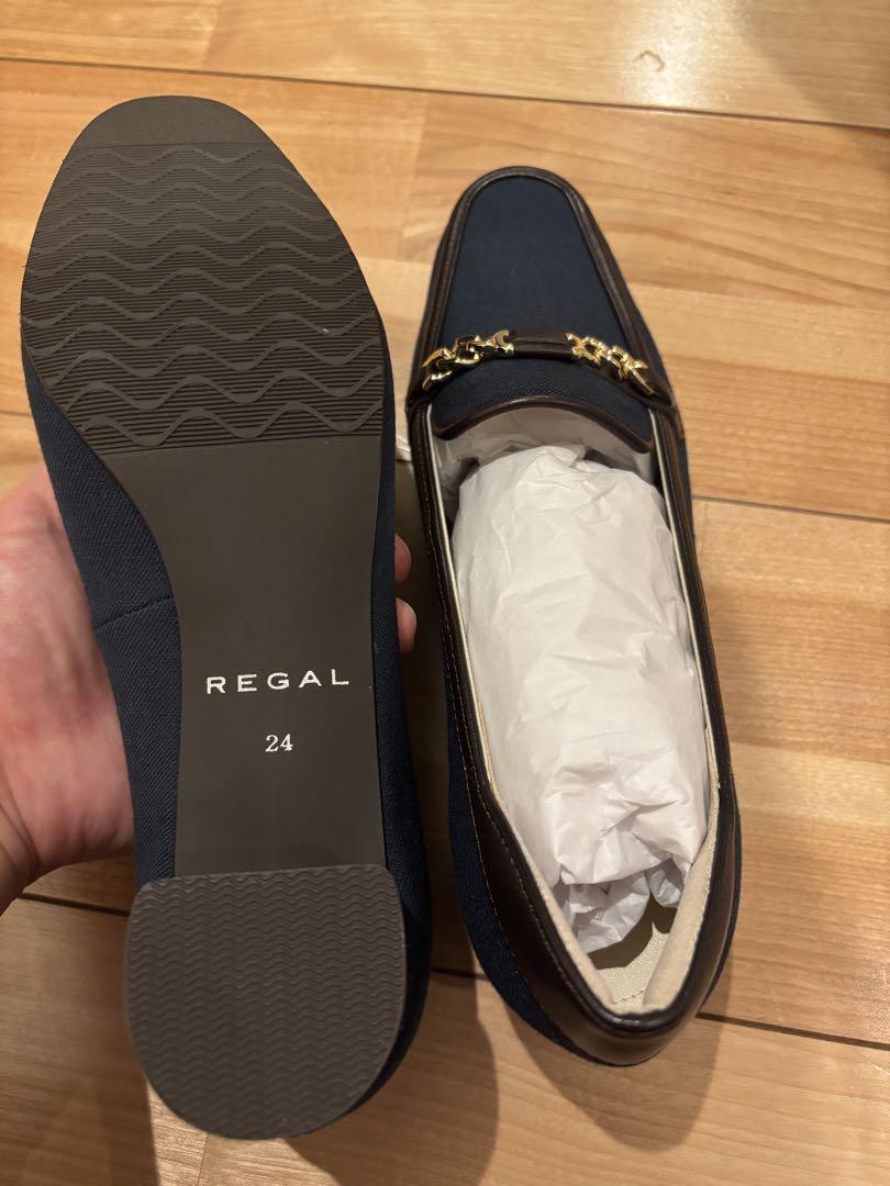 REGAL リーガル　ネイビー パンプス　24