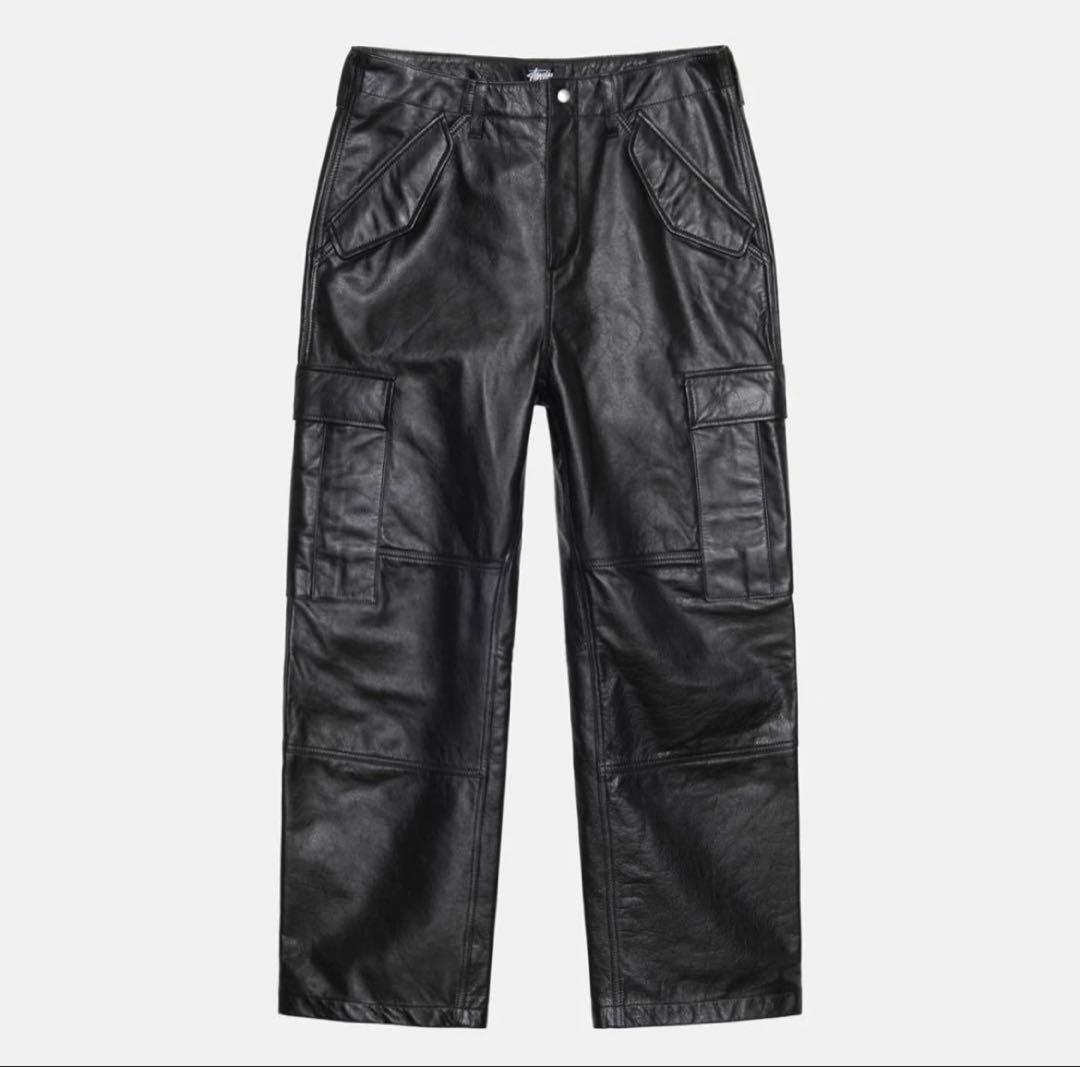 パンツ STUSSY MILITARY CARGO LEATHER PANT 30