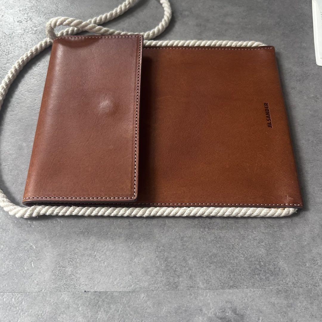 【定価5.7万❗️】jil sander leather shouler bag