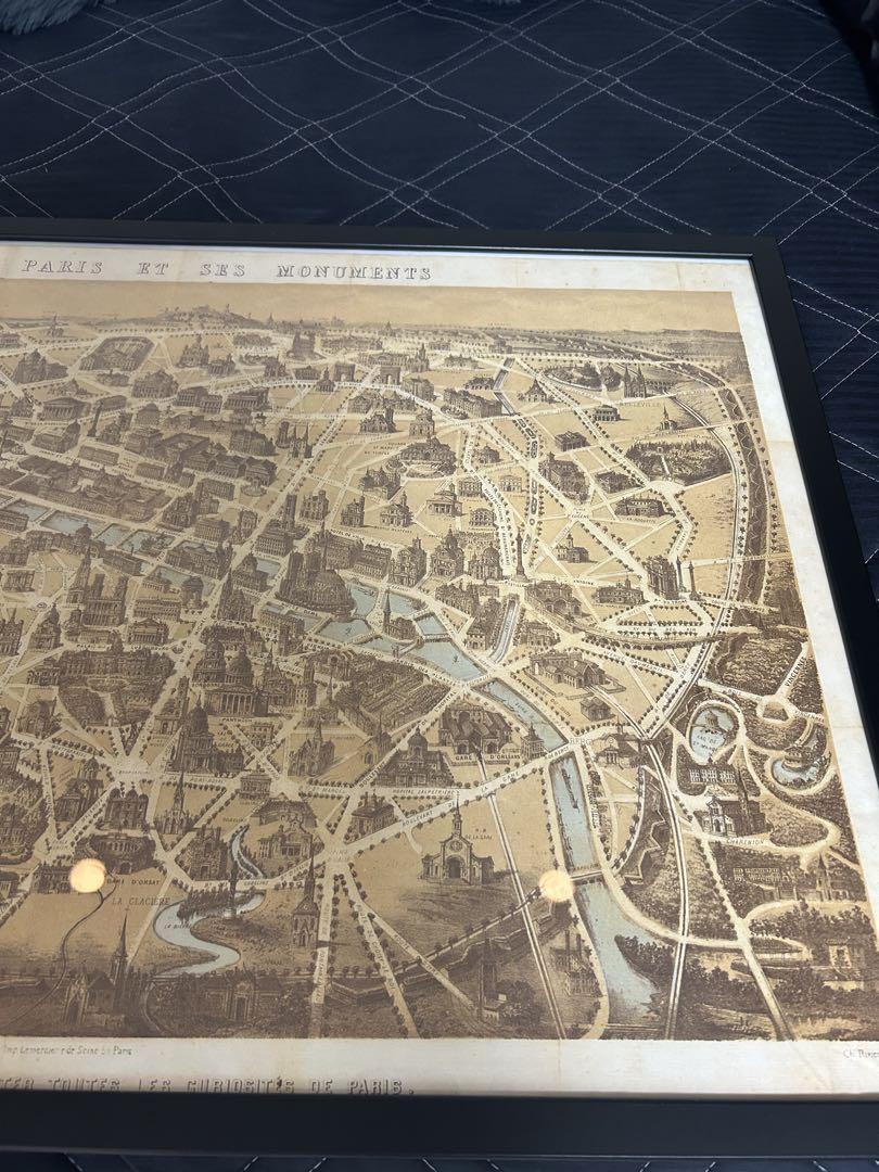 昔のパリの地図