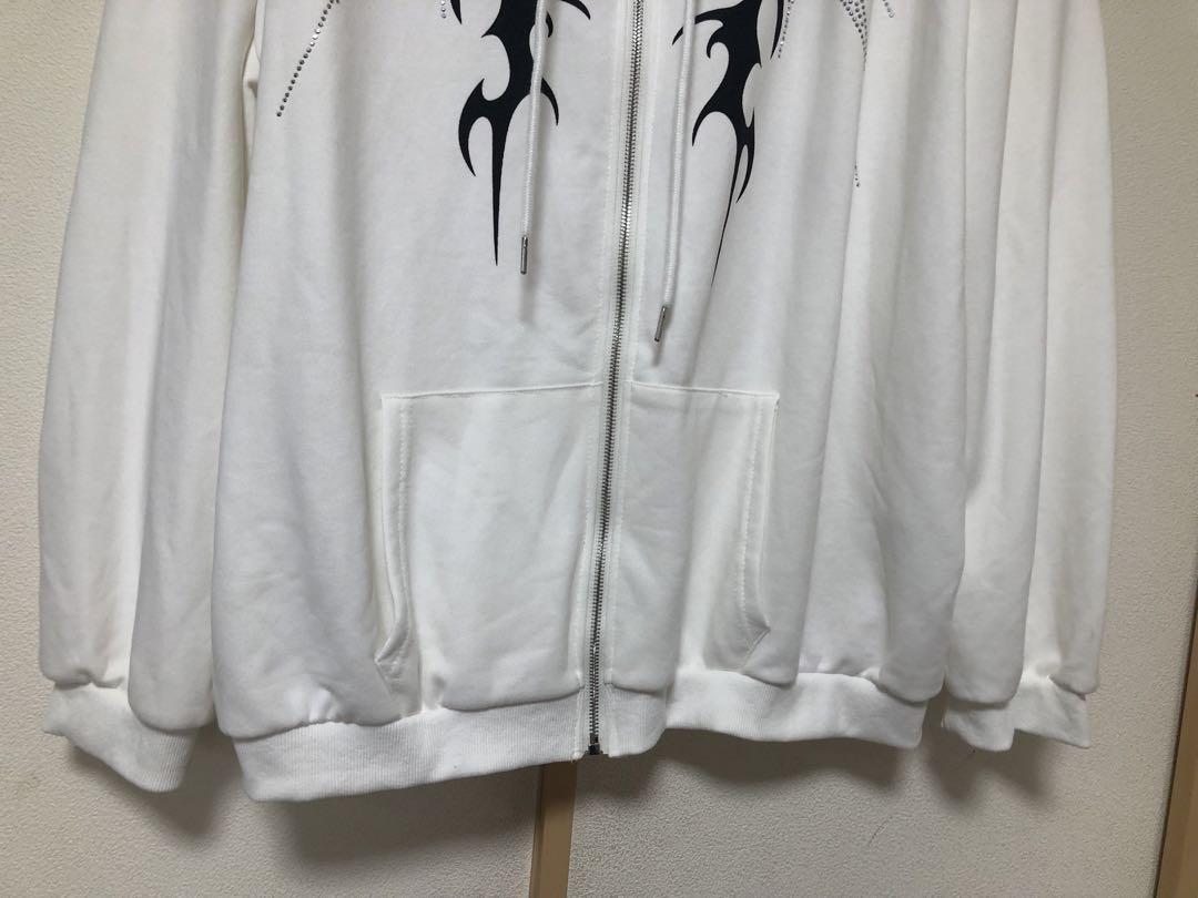 ヴォルカン＆アフロダイティ ラインストーン トライバルZIPパーカー【美品】