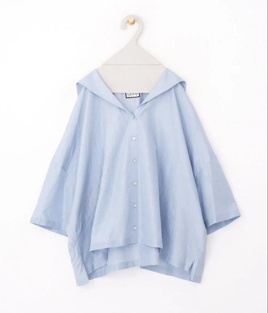 humoresque sailor collar blouse blue