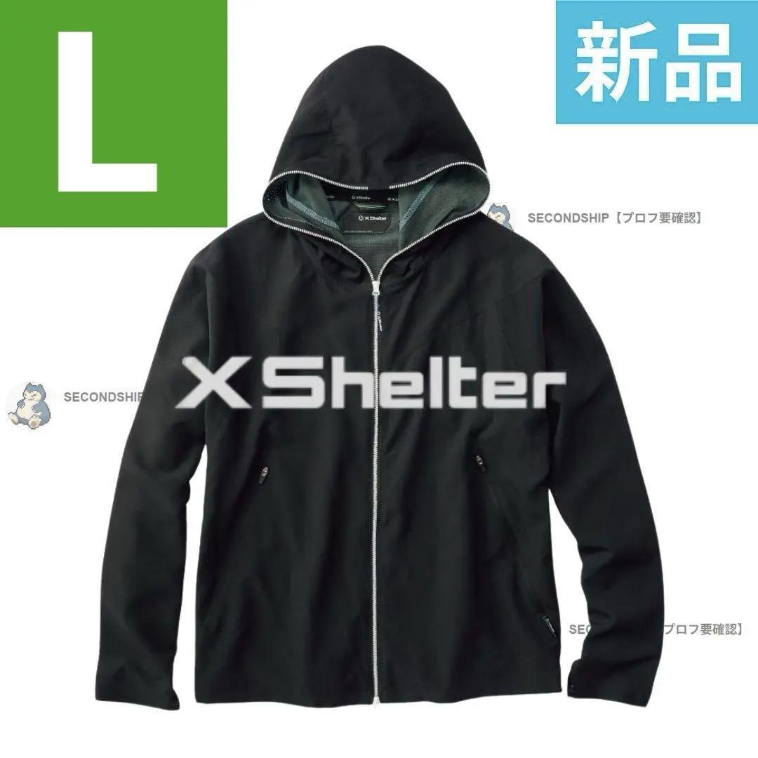 新品・タグ付き L ワークマン エックスシェルター 暑熱フーディーブラック 黒 新品 L ワークマン エックスシェルター 暑熱 フーディー ブラック 黒