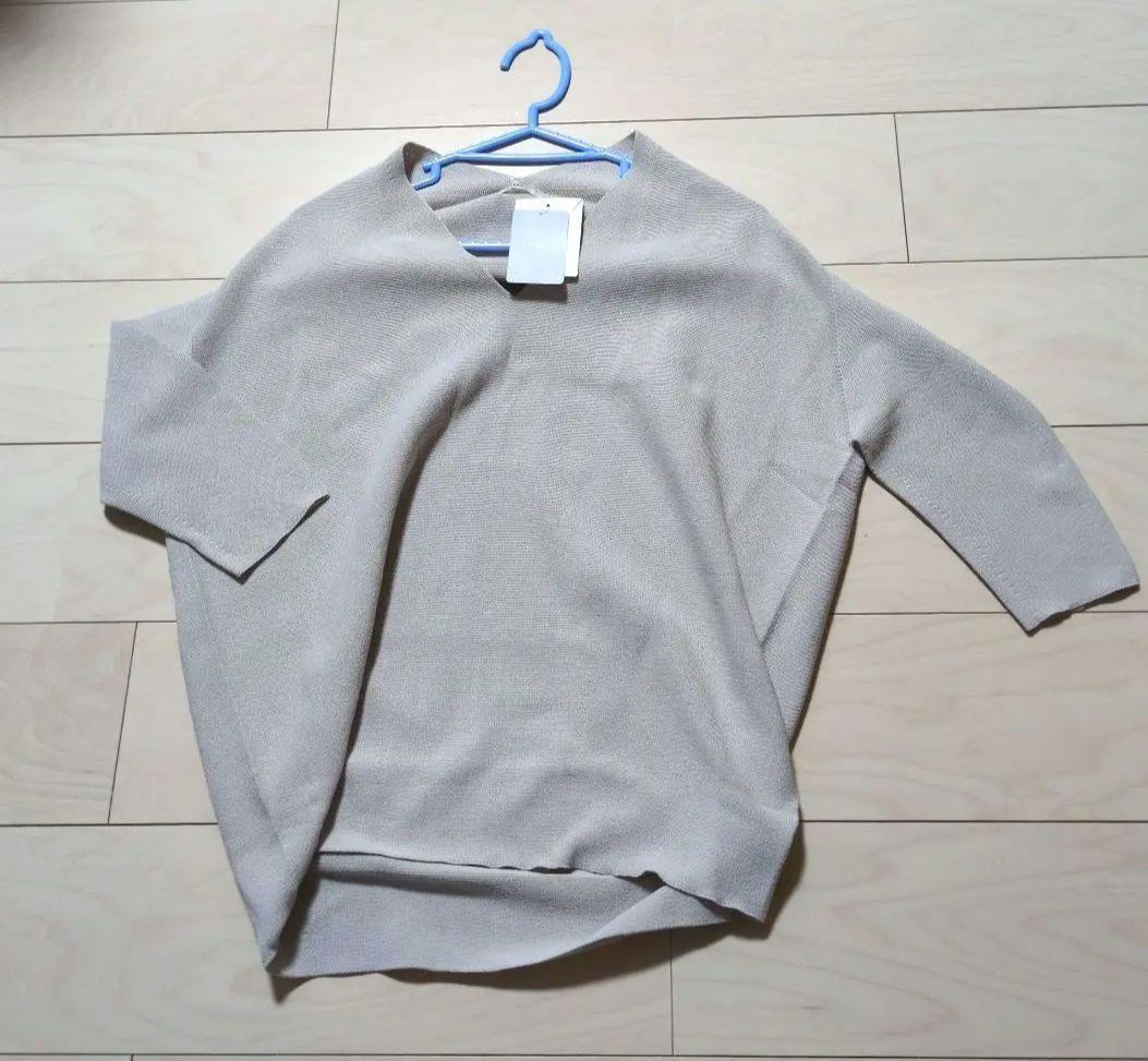 IENA 　コットンストレッチコクーンV袖付