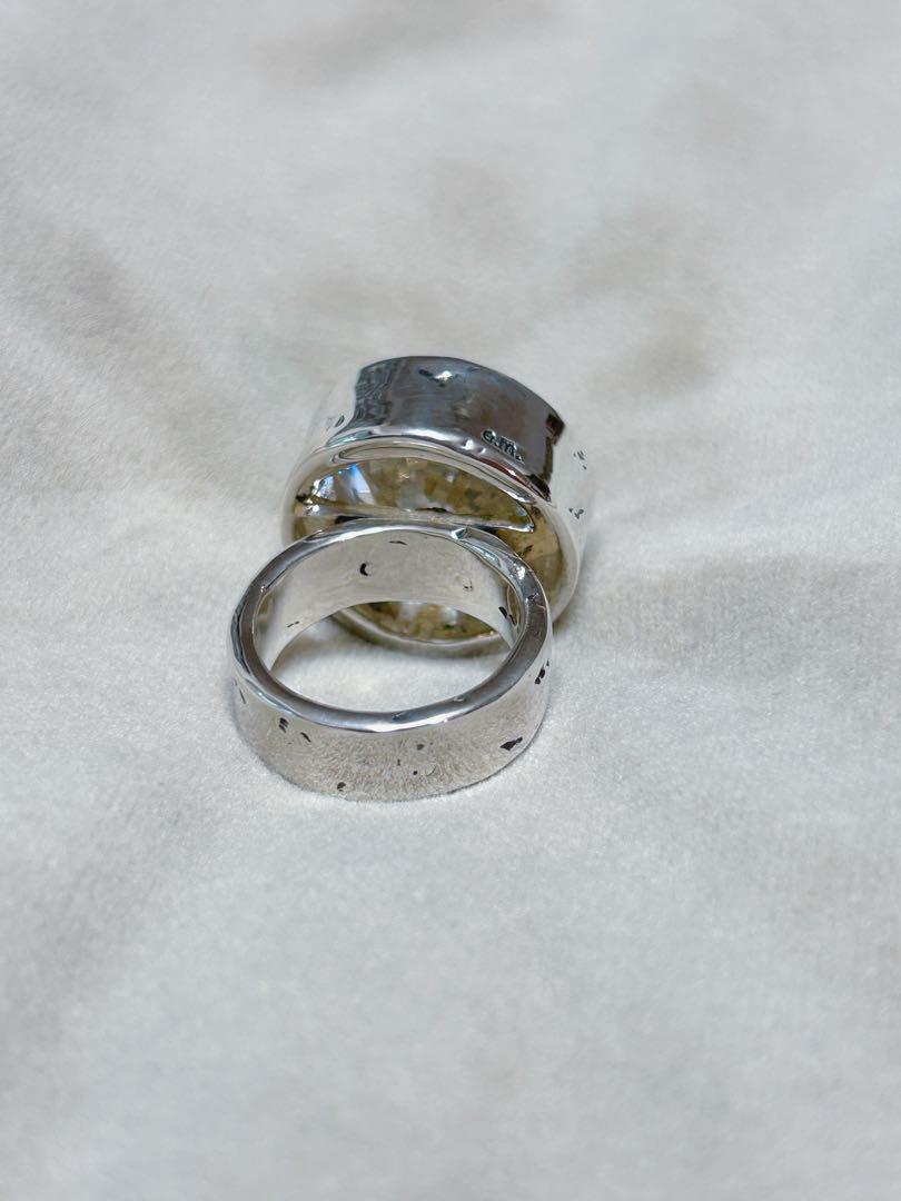 e.m. リング シルバー925 大粒 ジルコニア レア品