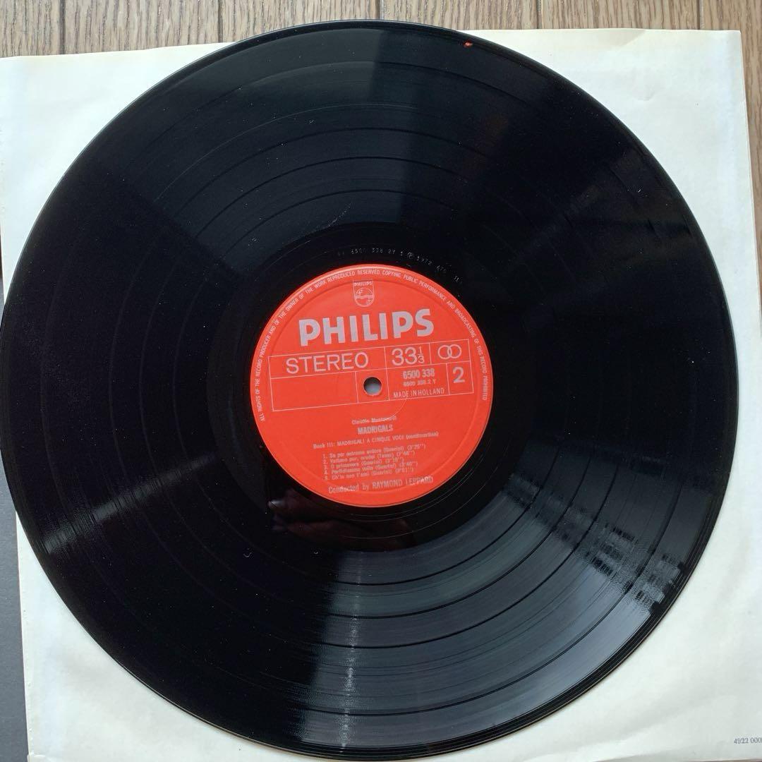 モンテヴェルディ:マドリガリ LIBRI 3-4 レッパードLP3枚73年蘭盤