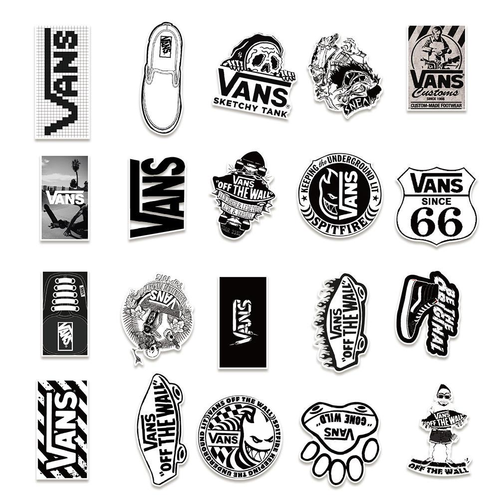 VANS ヴァンズ 50枚 スケボー ストリート 防水ステッカー 黒白 【本日特価】 防水ステッカー VANS ヴァンズ 50枚 スケボー ストリート 防水ステッカー 黒白 【本日特価】 防水ステッカー