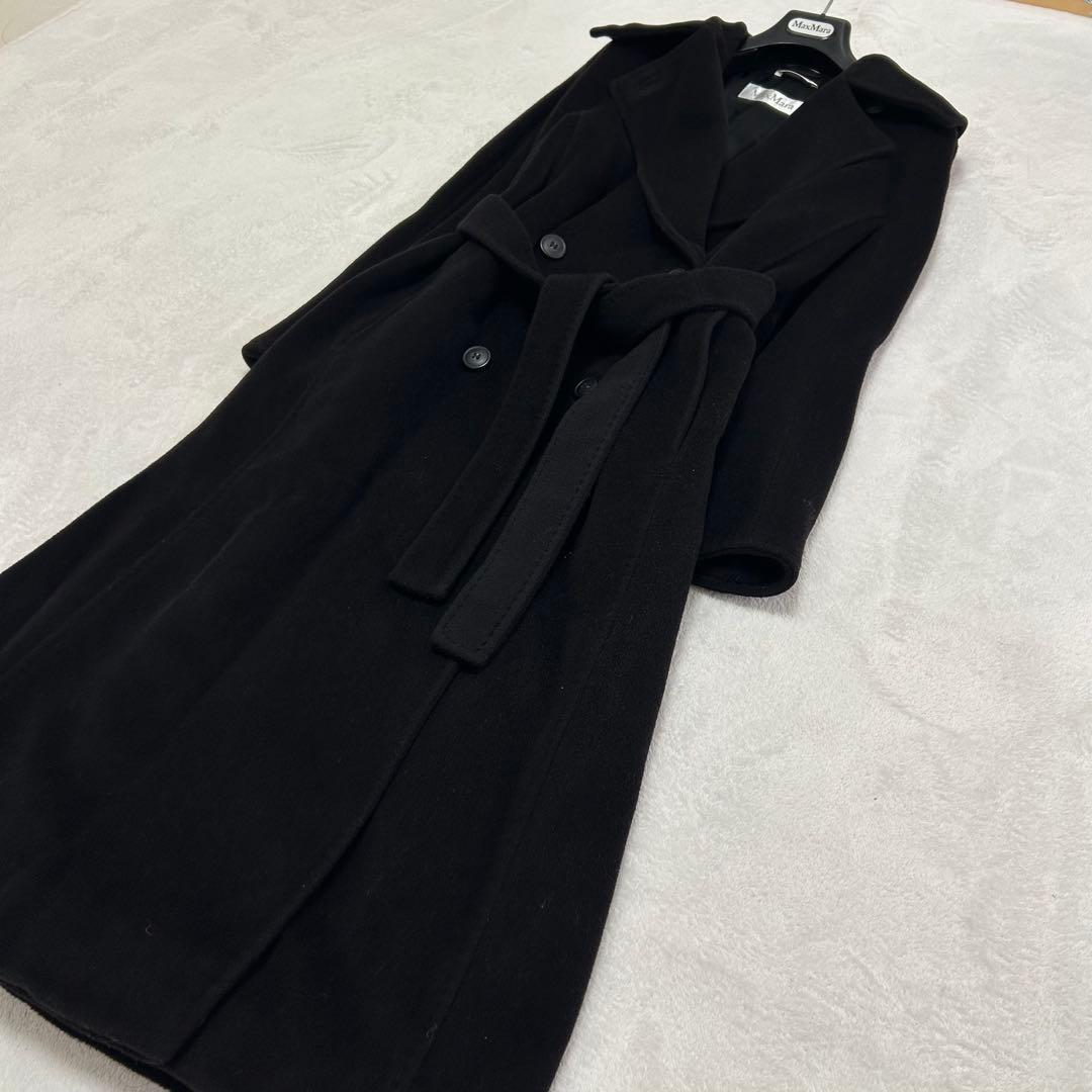 美品✨マックスマーラ✨高級白タグ カシミヤ ベルト ダブル ふんわり