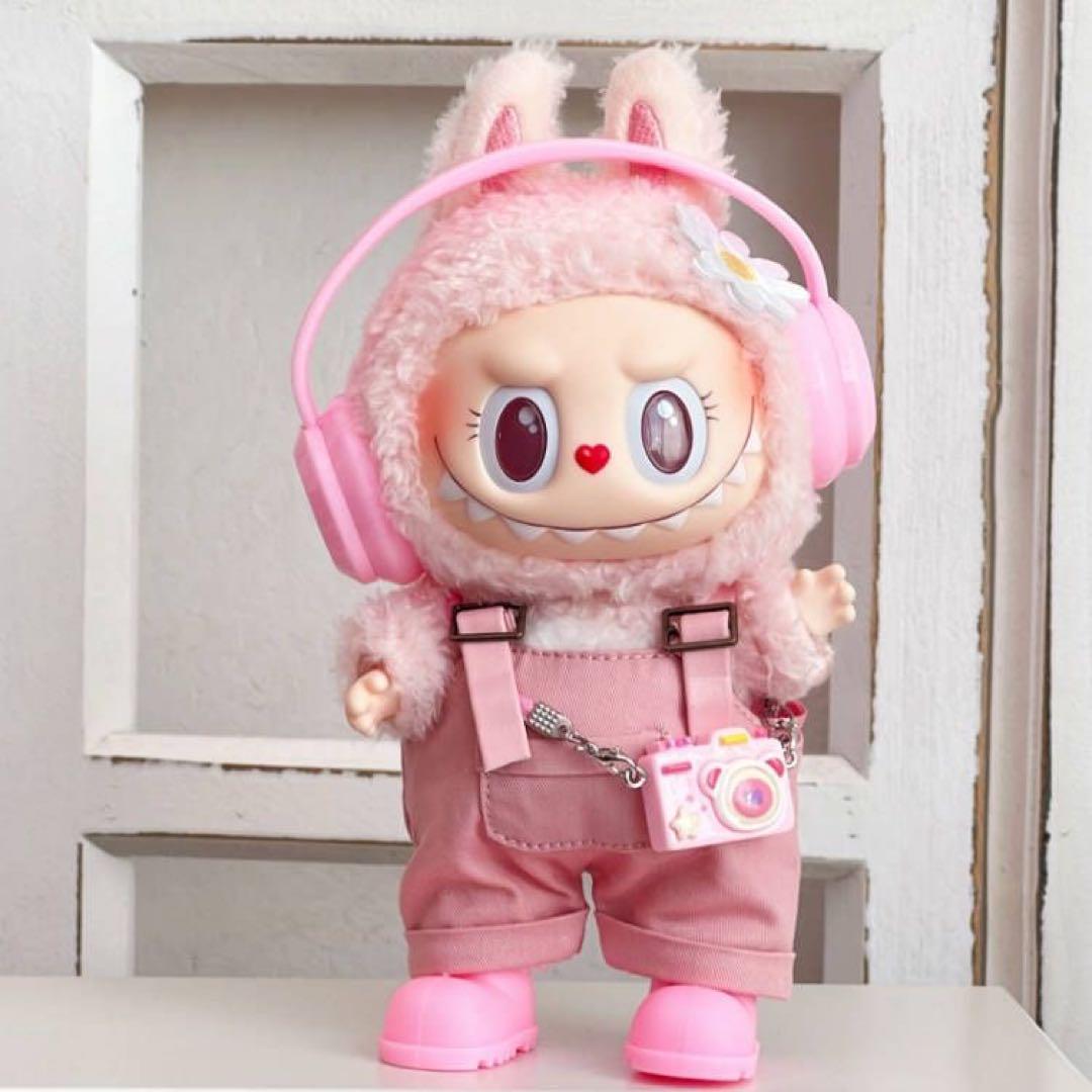 labubu ラブブ ぬいぐるみ着 17cm着せ替え服 4点セット パープル