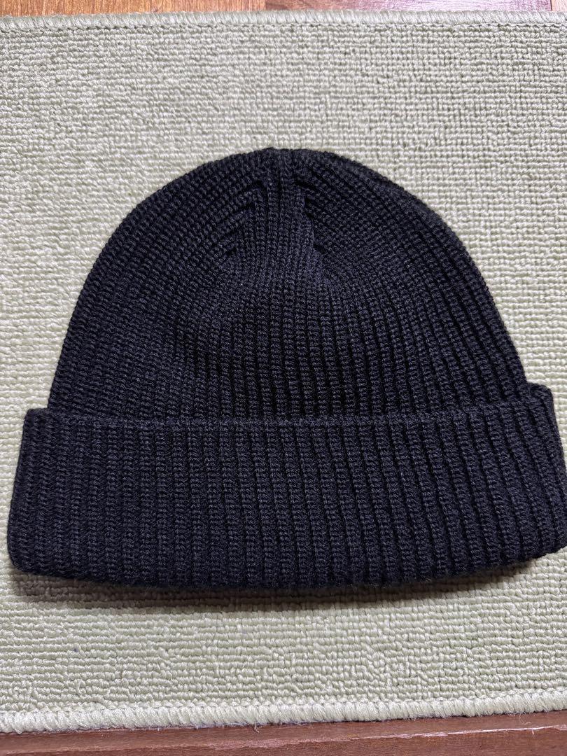 Supreme ブラック ニット帽 100%アクリル ビーニー