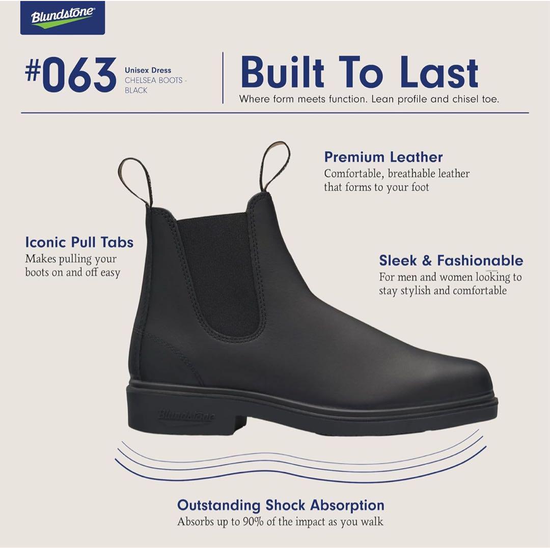 美品　Blundstone ブランドストーン　ブラック サイドゴアブーツ　10
