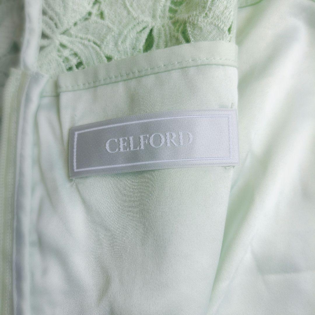 美品❁セルフォード　ケミカルレースワンピース CELFORD 36 ミント