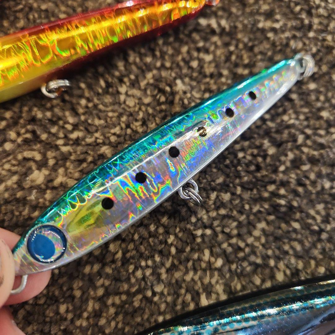 【美品】ぶっ飛び君95S・95Sラトル（夜光グロー）セット　#4フック20本付