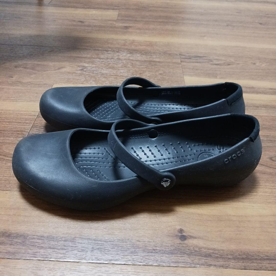 1702　クロックス　crocs　アリスワーク　ブラック　24　極美品