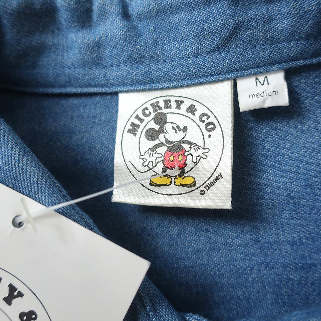 90's デッドストック 新品 MICKEY&CO デニムシャツ ミッキー
