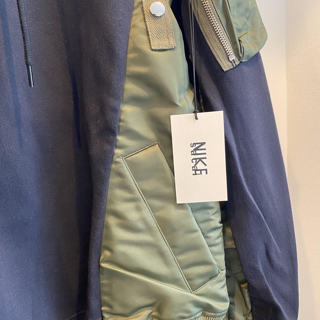 トップス sacai x Nike Lab U NRG Hoodie navy khaki