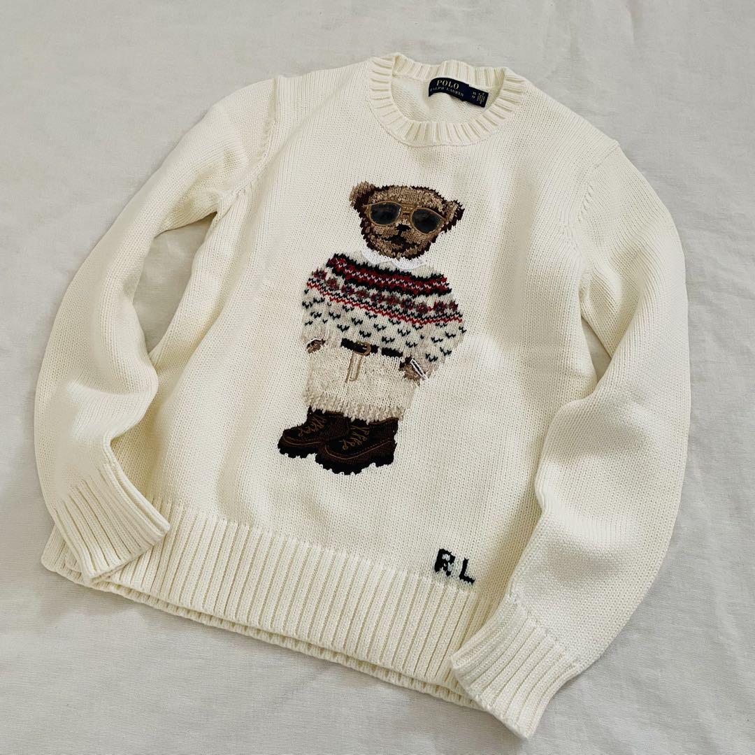 美品‼️激かわ♡ラルフローレン♡Polo ベア クルーネック セーター　サングラス