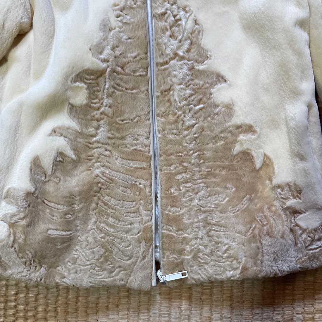 毛皮ファーコート ジップアップL