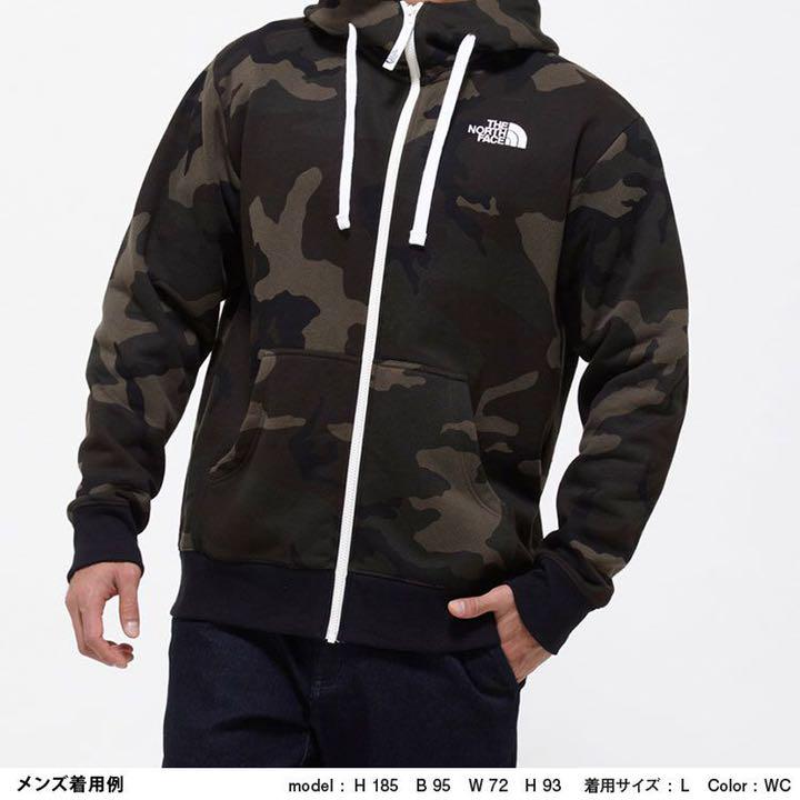 新品未開封 フーディ カモフラ Mサイズ Fh1CU-m13592007379 ノースフェイス リアビューフルジップ 新作入荷