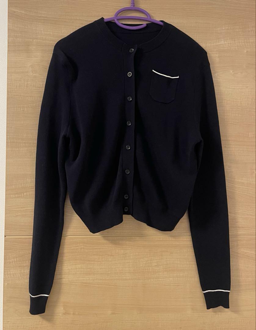 FORME UVカーディガン ネイビー　ボタン付き カーディガン 長袖