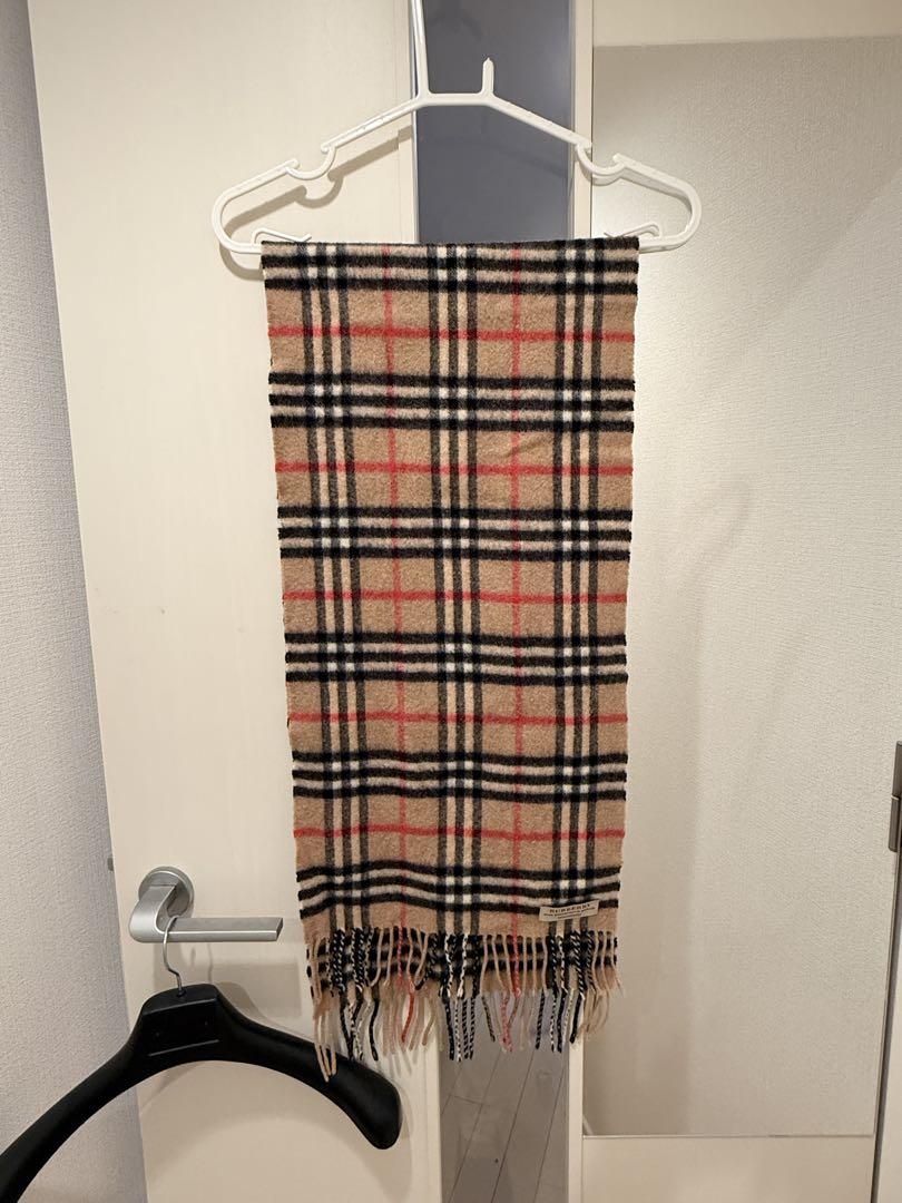 BURBERRY チェック柄カシミヤマフラー