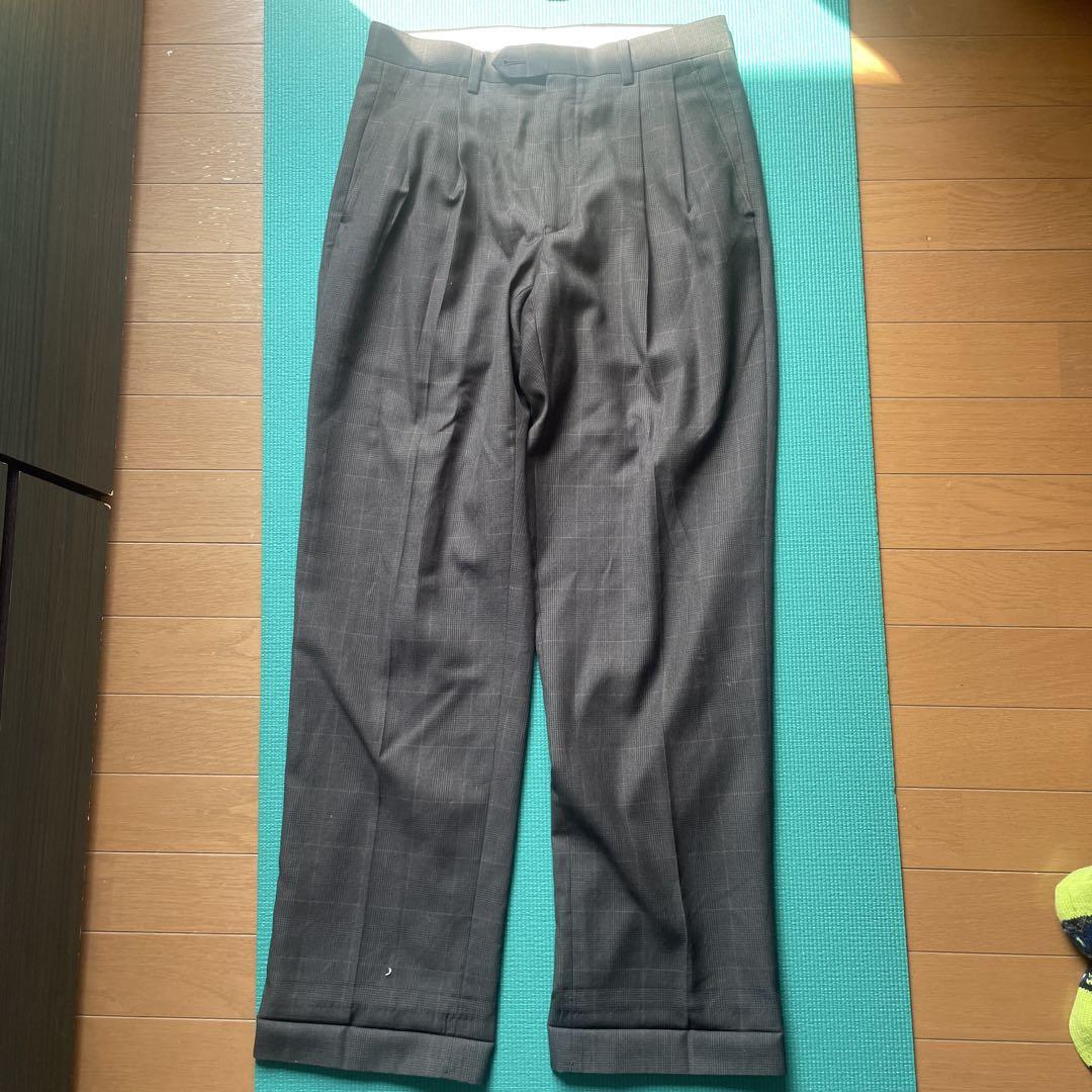 RALPH LAUREN グレー チェック柄 スラックス