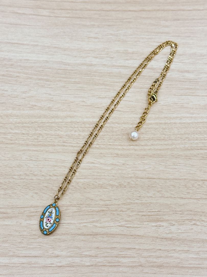 もんじろう エマイユネックレス あこやパール目立った傷や汚れなし