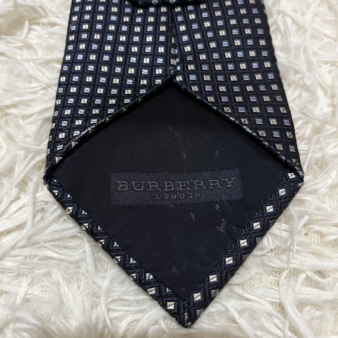 BURBERRY バーバリー ネイビー ドット柄 ネクタイ - メルカリ
