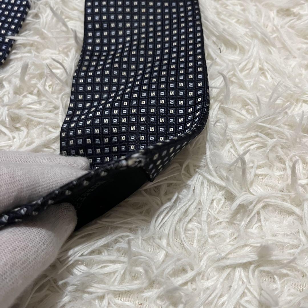 BURBERRY バーバリー ネイビー ドット柄 ネクタイ - メルカリ