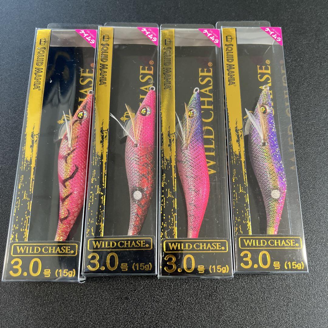 スクイッドマニアWILD CHASE エギ 3.0人気 4個セット