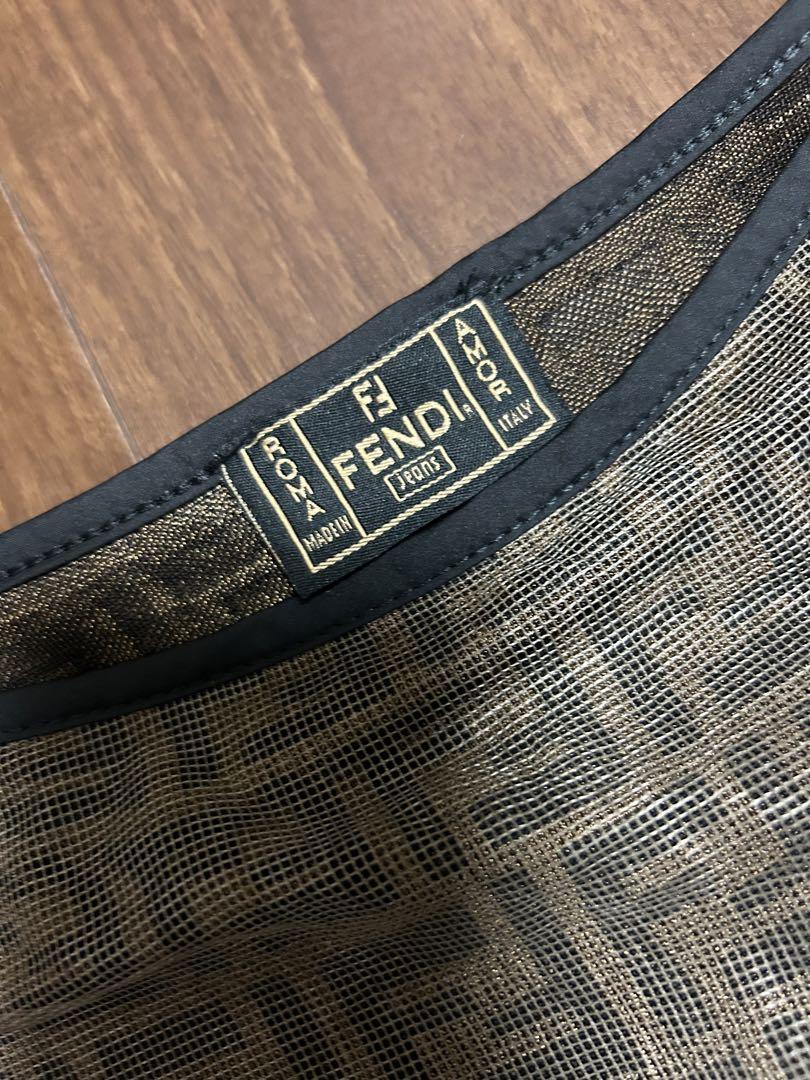FENDIフェンディロゴメッシュタンクトップ希少