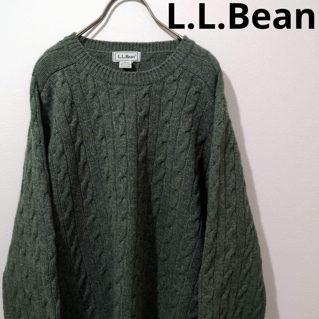 L.L.Bean エルエルビーン ローゲージ編み 立体ウールニットL L.L.Bean