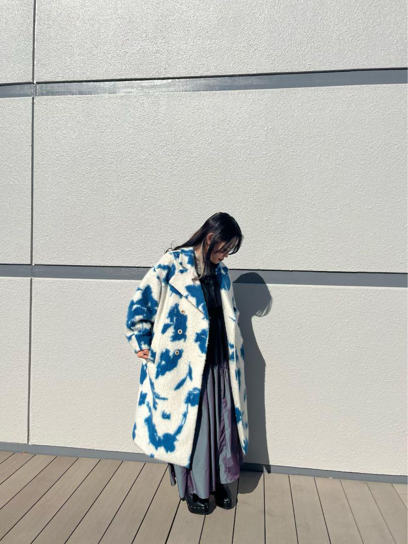 ジャケット・アウター AMERI UND SHADOW FLOWER WOOL COAT Ameri（アメリ）の「UND SHADOW FLOWER WOOL COAT（チェスター