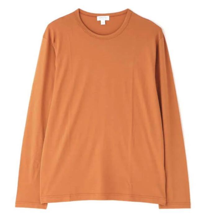 Sunspel（サンスペル） Q82 長袖 新品未使用 DARK ORANGE - メルカリ