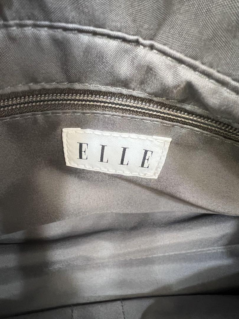 未使用 ELLE エル ハンドバッグ ブルー/グレー 保管によるキズ