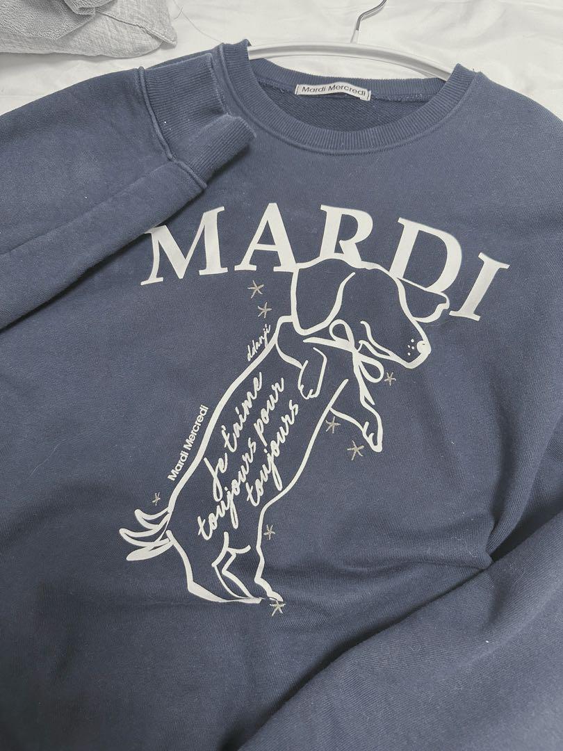 即発送【Mardi Mercredi】SWEATSHIRT SWING ネイビー