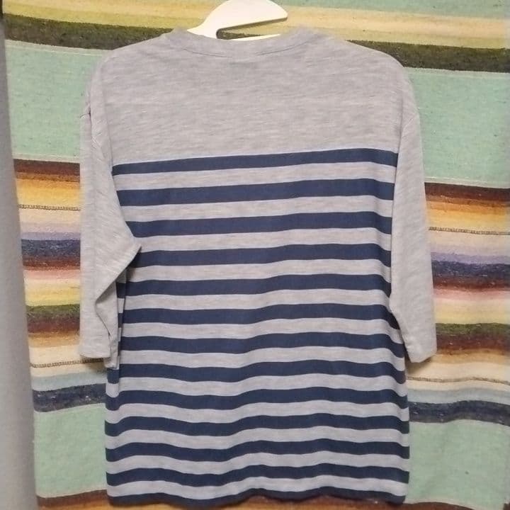 80s ナイキ 7分袖Tシャツ ボーダー 紺タグ ゴツナイキ 風車 ヴィンテージL NIKE KANDAIZUMI_COM